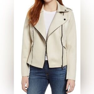 Kut from the Kloth Haddie Faux Suede Moto Jacket size Large, NWOT